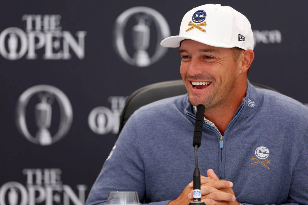 Bryson DeChambeau speaks to the media ahead of The 152nd Open